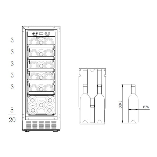Brandt 20 Bot Wine Cabinet