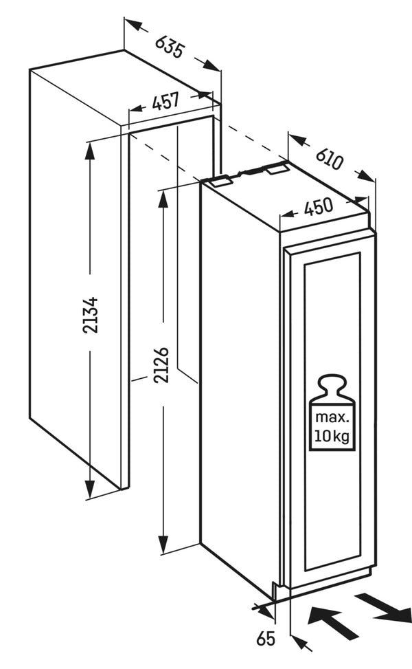 Liebherr 239L Integrated Fridge Freezer