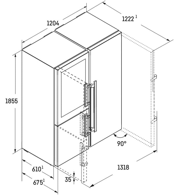 Liebherr 682L Side-by-Side Fridge Freezer