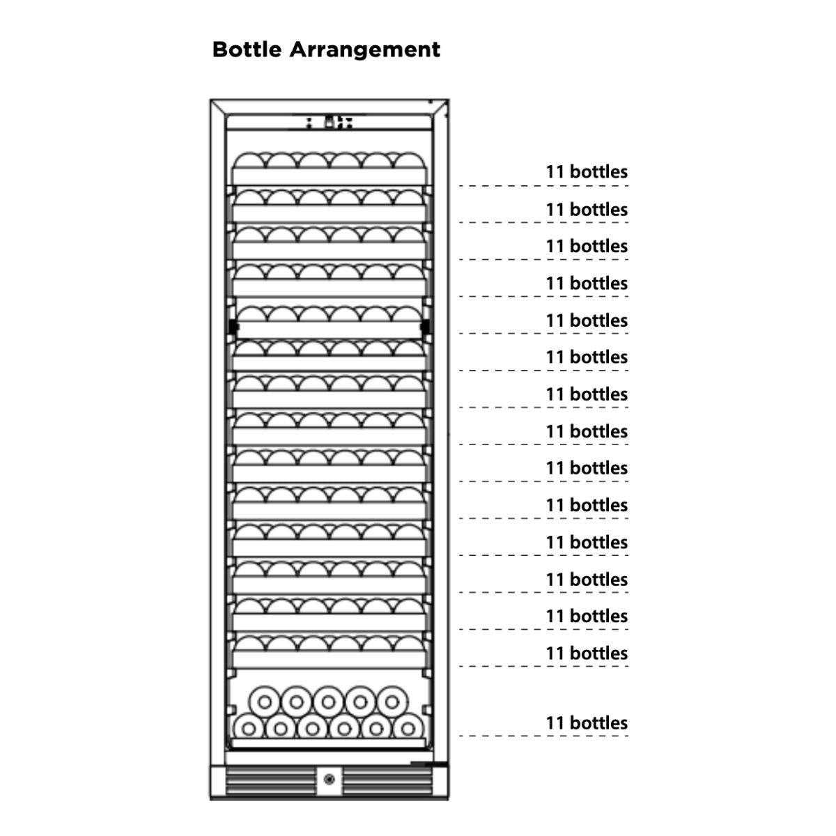 Kadeka 165 Bot Wine Cabinet (Stainless Steel Door) (Used)
