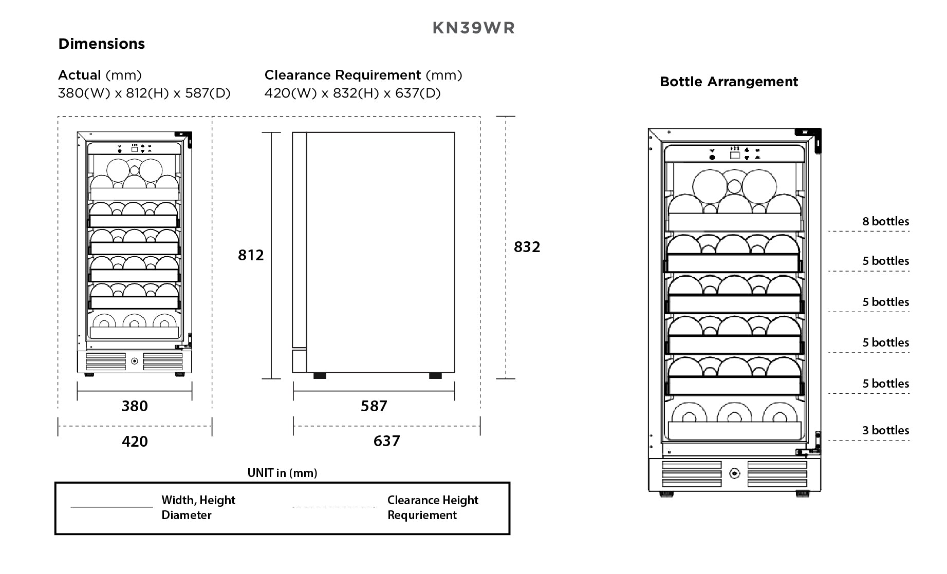 Kadeka 31 Bot Wine Cabinet Specs | WineFridge SG