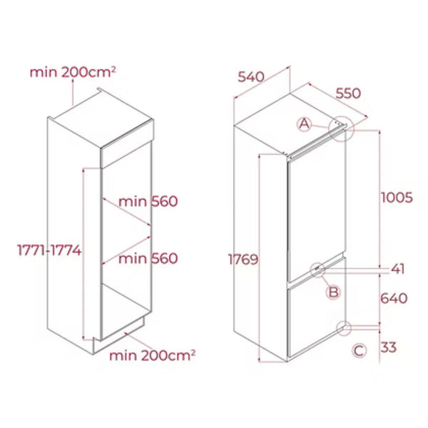 Teka 244L Integrated Refrigerator
