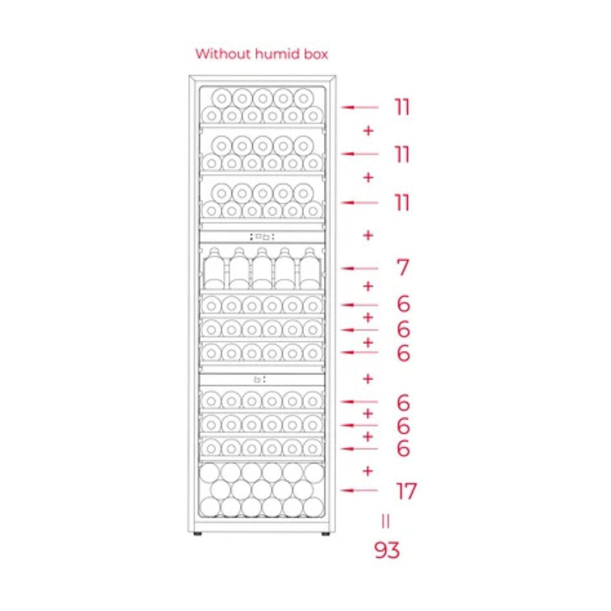 Teka 93 Bot Triple Zone Inverter Wine Chiller | WineFridge SG