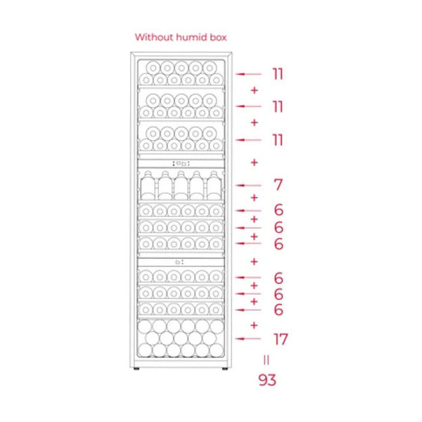 Teka 93 Bot Triple Zone Inverter Wine Chiller | WineFridge SG