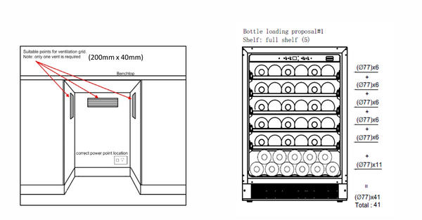 Vintec 41 Bot Wine Cabinet (Inverter Technology)
