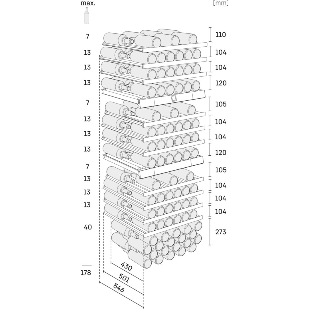 Liebherr 178 Triple Zone Bot Wine Cabinet