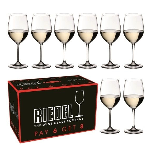 Riedel Vinum Pay 6 Get 8 Chardonnay Glasses (Set of 8)