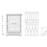 Brandt 44 Bot Dual Zone Wine Cabinet (EOL)