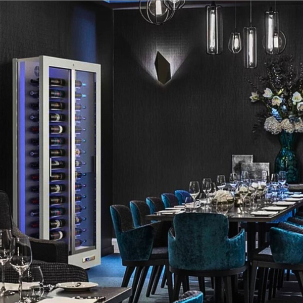 Della Marta 120 Bottles Horizontal Display with Full Solid Back