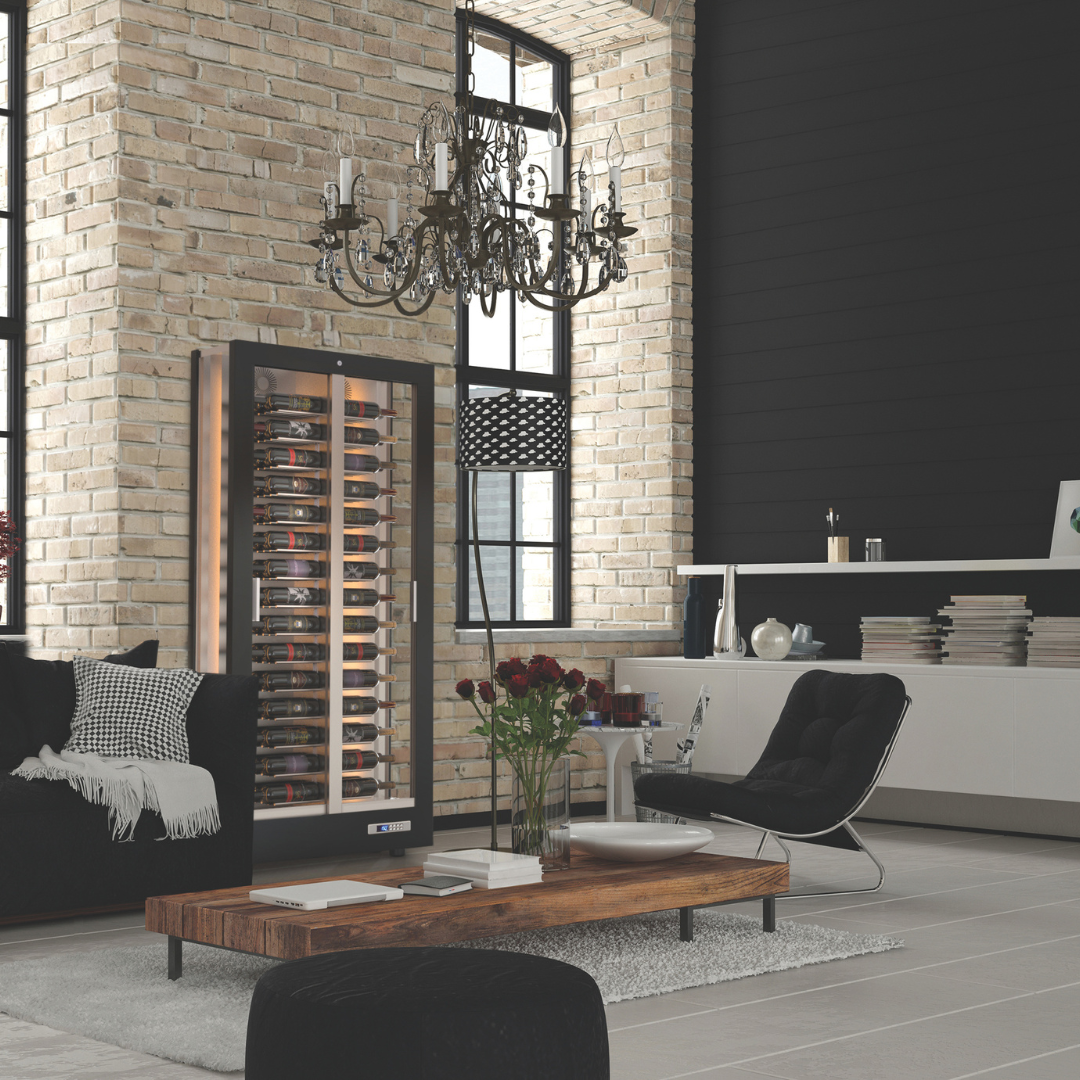 Della Marta 60 Bottles Horizontal Display with Full Solid Back