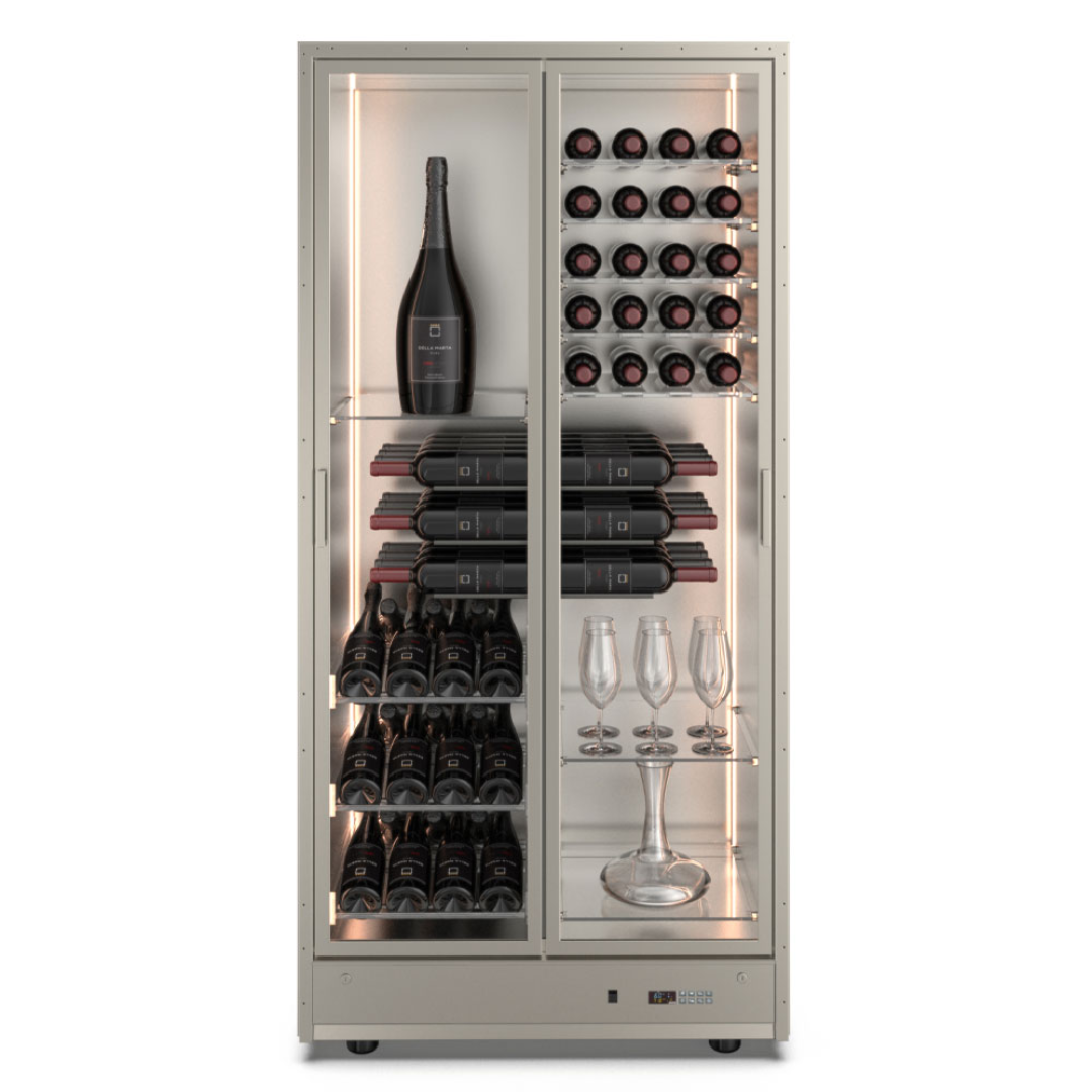 Della Marta Mod 112/128 Bottles with Customised Racks & Full Solid Back