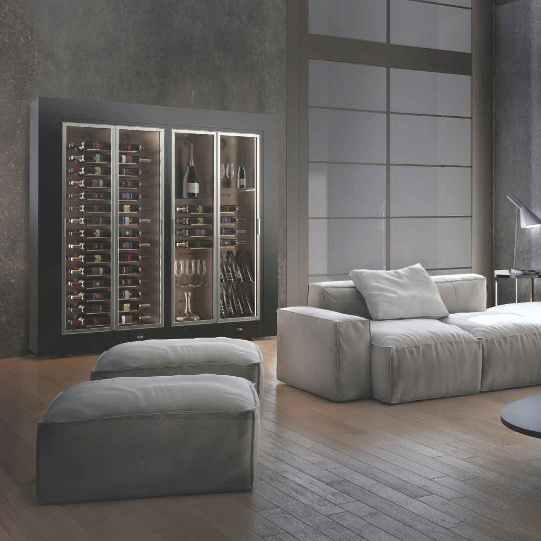 Della Marta Mod 60 Bottles Horizontal Display with Full Solid Back