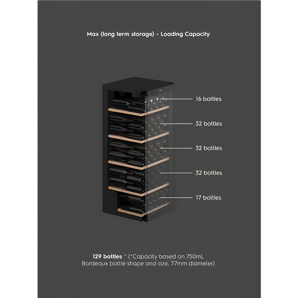 Vintec 129 Bot Single Zone Wine Cabinet