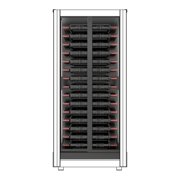 Della Marta 60 Bottles Horizontal Display with Full Solid Back