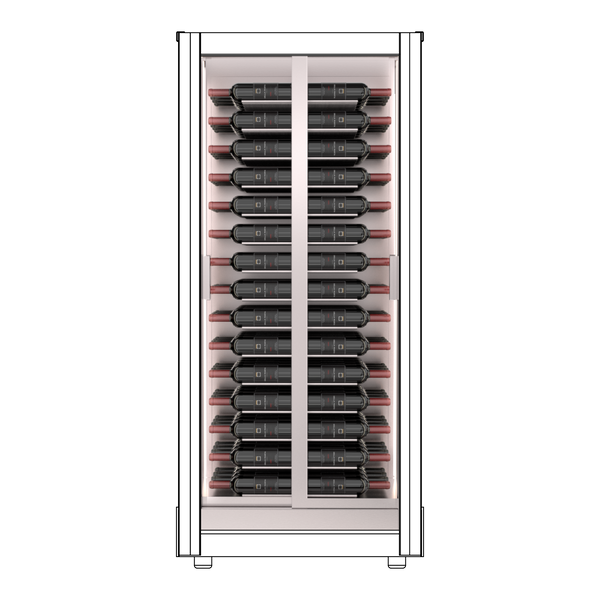 Della Marta 60 Bottles Horizontal Display with Full Solid Back