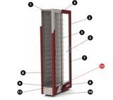 Bodega 60 Bottles with Full Solid Back and Side Glass Panels