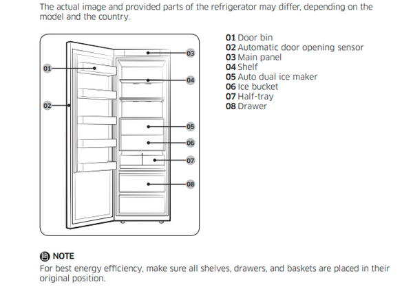 Samsung 314L Bespoke Infinite Line 1 Door Freezer
